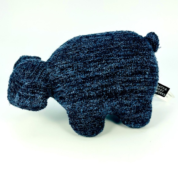 Bath and Body Works Plush Stuffed Animal Lamb Sheep Navy Blue Knit - Picture 1 of 8